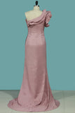 Evening Dresses Mermaid One Shoulder Satin Sweep Train