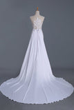 Sheath Wedding Dresses Scoop With Stretch Satin Skirt Detachable