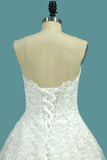 Sweetheart Wedding Dresses A Line Tulle With Applique Sweep Train