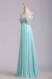 Prom Dresses A Line Sweetheart Floor Length Chiffon