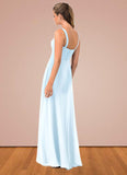 Adelaide A-Line Side Slit Chiffon Floor-Length Dress SJSP0019661