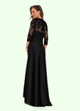 Regan Sheath Sequins Lace Asymmetrical Dress SJSP0019850