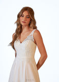 Eliza Lace Chiffon Jumpsuit Diamond White SJSP0020035