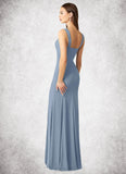 Luna Sheath Side Slit Stretch Chiffon Floor-Length Dress SJSP0019741