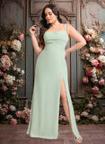 Anna Trumpet/Mermaid Square Floor-Length Chiffon Bridesmaid Dress JLP0025808