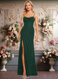 Ashleigh Trumpet/Mermaid Cowl Floor-Length Chiffon Prom Dresses With Ruffle JLP0025874