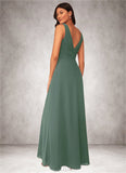 Gabriella A-Line Chiffon Floor-Length Dress SJSP0019655