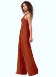 Harriet Pleated Chiffon Jumpsuit Paprika Dress SJSP0019654