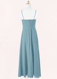 Aurora A-Line Sweetheart Neckline Chiffon Floor-Length Junior Bridesmaid Dress SJSP0019985