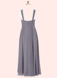 Amara A-Line Sweetheart Neckline Chiffon Floor-Length Junior Bridesmaid Dress SJSP0019994