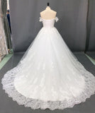 Ball Gown Off the Shoulder Sweetheart Wedding Dresses with Lace up, Wedding Gowns SJS15561