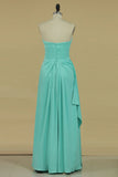 Sweetheart Prom Dresses A Line Stretch Satin Floor Length