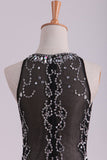 New Arrival Scoop Prom Dresses Mermaid Beaded Bodice Sweep Train Lace