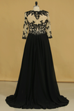 Plus Size Black Mother Of The Bride Dresses V Neck A Line Chiffon With Applique