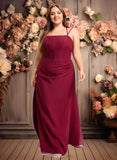 Hilda Trumpet/Mermaid Square Floor-Length Chiffon Bridesmaid Dress JLP0025826