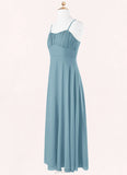 Aurora A-Line Sweetheart Neckline Chiffon Floor-Length Junior Bridesmaid Dress SJSP0019985