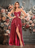 Braelyn A-line Sweetheart Floor-Length Sequin Prom Dresses JLP0025868