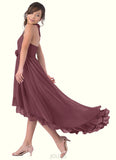 Sylvia A-Line Chiffon Asymmetrical Junior Bridesmaid Dress SJSP0019969