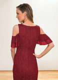 Anna Sheath Lace Asymmetrical Dress SJSP0019882