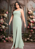 Anna Trumpet/Mermaid Square Floor-Length Chiffon Bridesmaid Dress JLP0025808