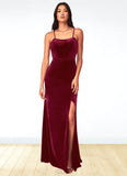 Dania A-Line Strapless Velvet Floor-Length Dress SJSP0019776