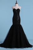 Miraculous Sweetheart Prom Dresses Mermaid/Trumpet Floor-Length With Rhinestone Beading