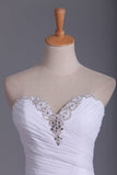 Wedding Dresses Sweetheart Sheath With Beads And Ruffles Chiffon Court Train