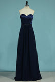 New Arrival Bridesmaid Dresses Sweetheart Chiffon With Satin Bodice A Line