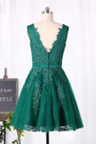 New Arrival Homecoming Dresses With Sash A Line Scoop Tulle & Appliques