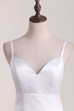 Wedding Dresses Spaghetti Straps Organza & Satin A Line