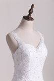 Wedding Dresses Straps Mermaid/Trumpet With Applique Organza