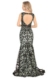 New Arrival Scoop Prom Dresses With Applique And Beads Tulle