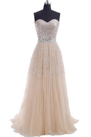 Hi Girls Exquisite Sweetheart Tulle Long Prom Dresses