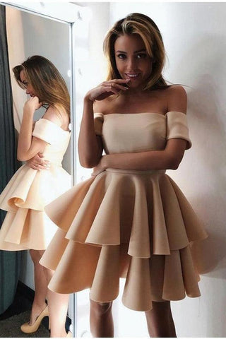 Off The Shoulder Short Homecoming Dresses Formal Dresses