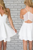 Cute Spaghetti Straps Short/Mini A Line Cocktail Dresses