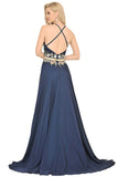 Scoop Prom Dresses A Line Chiffon With Beading&Appliques