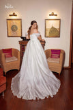 A Line Special Simple Elegant Long Wedding Dresses