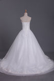 Vintage Wedding Dresses Sweetheart A Line Tulle With Applique And Sash