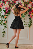 Black Glitter Sparkling Stars Prom Homecoming Dresses