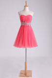 Homecoming Dress Sweetheart Pleated Bodice A Line Short/Mini Tulle