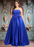 Mary Ball-Gown/Princess Straight Floor-Length Satin Prom Dresses JLP0025831