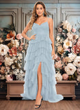 Ryann Ball-Gown/Princess V-Neck Sweep Train Tulle Prom Dresses JLP0025833