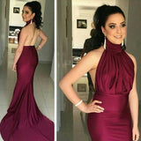 Burgundy Backless Real Made Prom Dresses Long Evening Dresses Prom Dresses On Sale L35