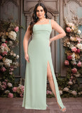 Anna Trumpet/Mermaid Square Floor-Length Chiffon Bridesmaid Dress JLP0025808