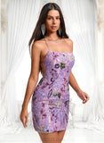 Chana Bodycon Scoop Mini Lace Floral Homecoming Dress With Sequins Embroidered JLP0025660