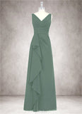 Gabriella A-Line Chiffon Floor-Length Dress SJSP0019655