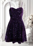 Mireya A-line Sweetheart Short Sequin Homecoming Dress JLP0025649