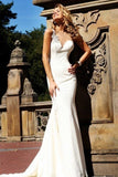 Prom Dresses Mermaid White Satin With Beading