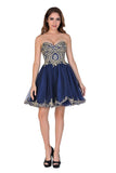 Homecoming Dresses A Line/Princess Sweetheart Tulle With Applique