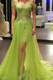 New Arrival Prom Dresses A-Line Off-The-Shoulder Tulle With Appliques